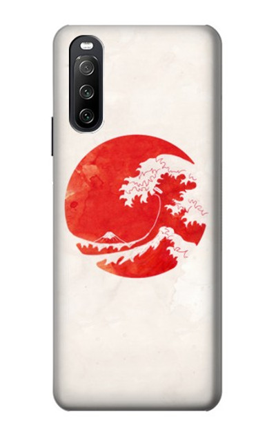 S3237 Waves Japan Flag Case Cover Custodia per Sony Xperia 10 III Lite