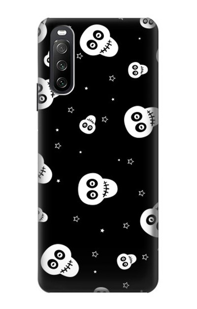 S3261 Smile Skull Halloween Pattern Case Cover Custodia per Sony Xperia 10 III Lite