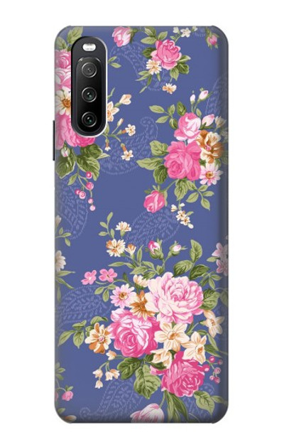 S3265 Vintage Flower Pattern Case Cover Custodia per Sony Xperia 10 III Lite