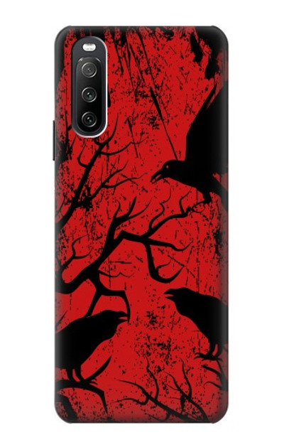 S3325 Crow Black Blood Tree Case Cover Custodia per Sony Xperia 10 III Lite