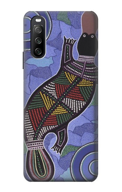 S3387 Platypus Australian Aboriginal Art Case Cover Custodia per Sony Xperia 10 III Lite