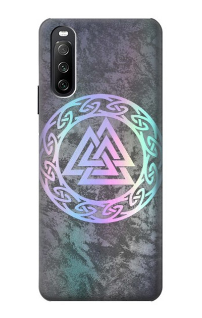 S3833 Valknut Odin Wotans Knot Hrungnir Heart Case Cover Custodia per Sony Xperia 10 III Lite