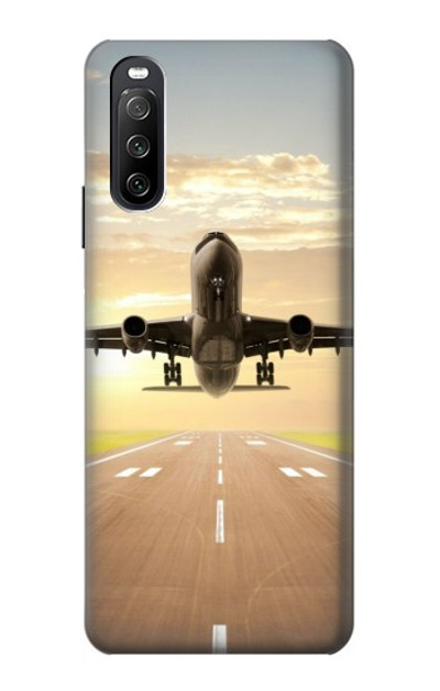 S3837 Airplane Take off Sunrise Case Cover Custodia per Sony Xperia 10 III Lite