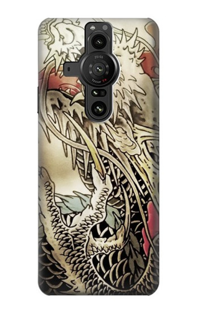 S0122 Yakuza Tattoo Case Cover Custodia per Sony Xperia Pro-I