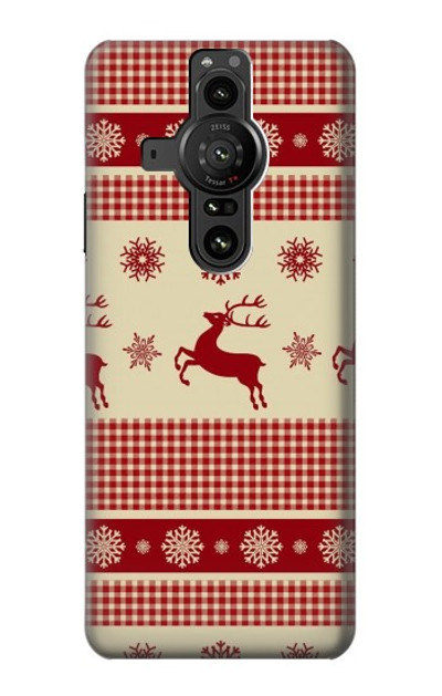 S2310 Christmas Snow Reindeers Case Cover Custodia per Sony Xperia Pro-I
