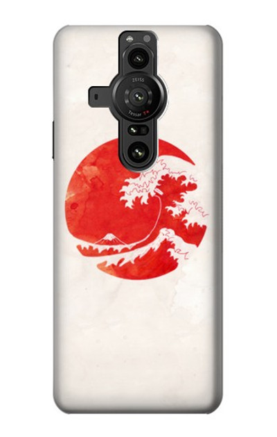 S3237 Waves Japan Flag Case Cover Custodia per Sony Xperia Pro-I S3237 Waves Japan Flag Case Cover Custodia per Sony Xperia Pro-I