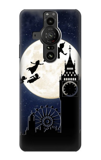 S3249 Peter Pan Fly Full Moon Night Case Cover Custodia per Sony Xperia Pro-I