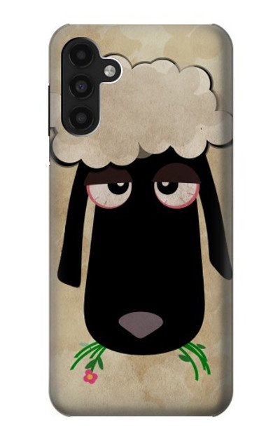 S2826 Cute Cartoon Unsleep Black Sheep Case Cover Custodia per Samsung Galaxy A13 4G