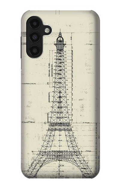 S3474 Eiffel Architectural Drawing Case Cover Custodia per Samsung Galaxy A13 4G