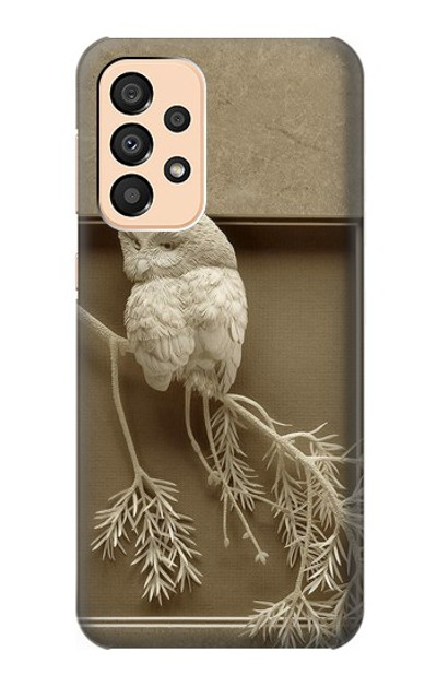S1386 Paper Sculpture Owl Case Cover Custodia per Samsung Galaxy A33 5G