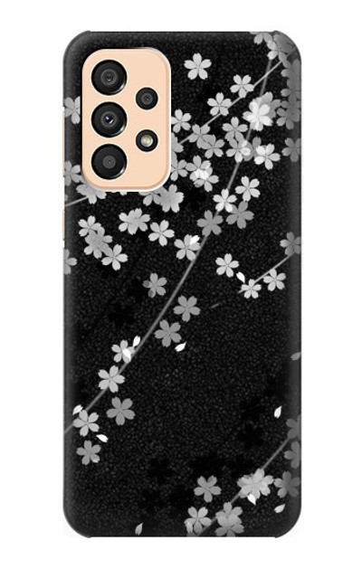 S2544 Japanese Kimono Style Black Flower Pattern Case Cover Custodia per Samsung Galaxy A33 5G S2544 Japanese Kimono Style Black Flower Pattern Case Cover Custodia per Samsung Galaxy A33 5G