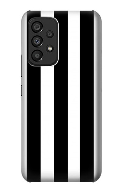 S2297 Black and White Vertical Stripes Case Cover Custodia per Samsung Galaxy A53 5G