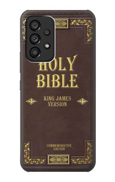 S2889 Holy Bible Cover King James Version Case Cover Custodia per Samsung Galaxy A53 5G