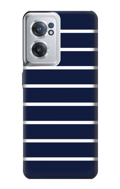 S2767 Navy White Striped Case Cover Custodia per OnePlus Nord CE 2 5G