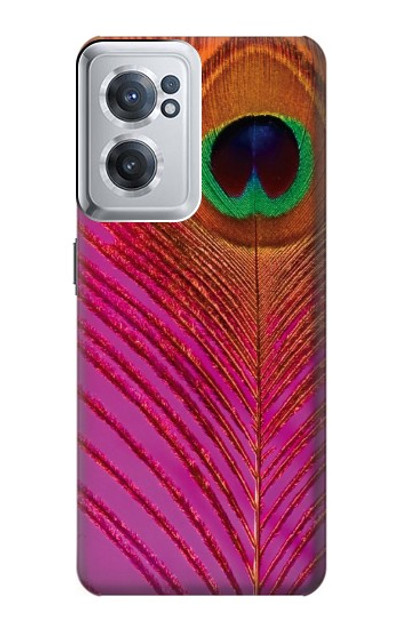 S3201 Pink Peacock Feather Case Cover Custodia per OnePlus Nord CE 2 5G