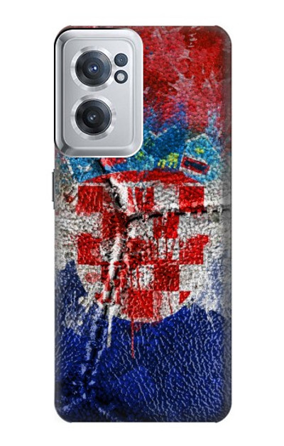 S3313 Croatia Flag Vintage Football Graphic Case Cover Custodia per OnePlus Nord CE 2 5G