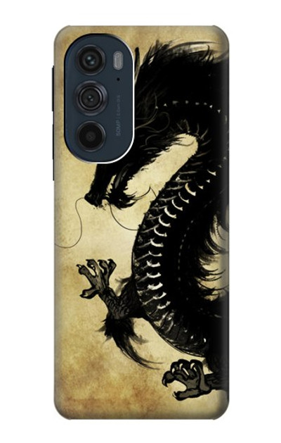 S1482 Black Dragon Painting Case Cover Custodia per Motorola Edge 30 Pro