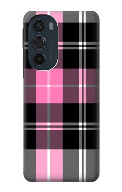 S3091 Pink Plaid Pattern Case Cover Custodia per Motorola Edge 30 Pro