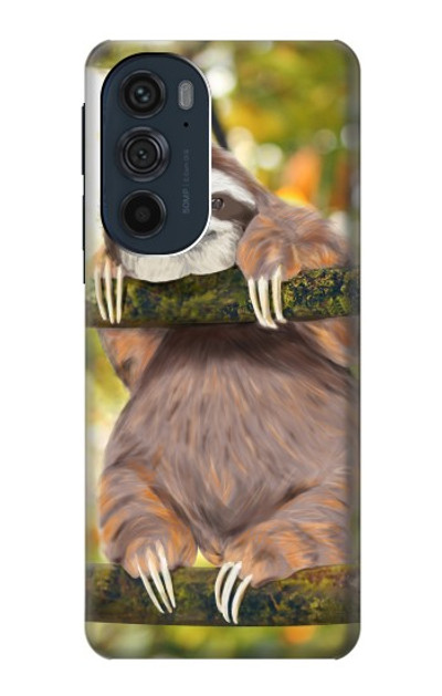 S3138 Cute Baby Sloth Paint Case Cover Custodia per Motorola Edge 30 Pro