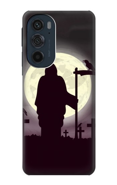 S3262 Grim Reaper Night Moon Cemetery Case Cover Custodia per Motorola Edge 30 Pro