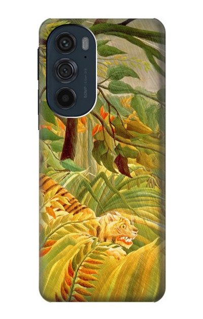 S3344 Henri Rousseau Tiger in a Tropical Storm Case Cover Custodia per Motorola Edge 30 Pro