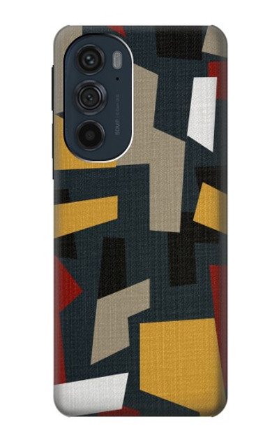 S3386 Abstract Fabric Texture Case Cover Custodia per Motorola Edge 30 Pro