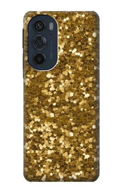 S3388 Gold Glitter Graphic Print Case Cover Custodia per Motorola Edge 30 Pro