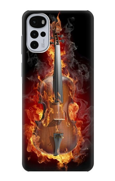 S0864 Fire Violin Case Cover Custodia per Motorola Moto G22