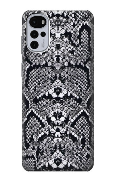 S2855 White Rattle Snake Skin Graphic Printed Case Cover Custodia per Motorola Moto G22