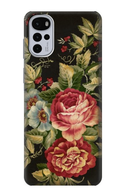 S3013 Vintage Antique Roses Case Cover Custodia per Motorola Moto G22