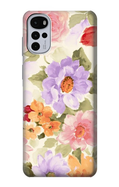 S3035 Sweet Flower Painting Case Cover Custodia per Motorola Moto G22