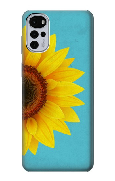 S3039 Vintage Sunflower Blue Case Cover Custodia per Motorola Moto G22