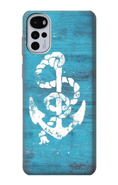 S3053 Marine Anchor Blue Case Cover Custodia per Motorola Moto G22