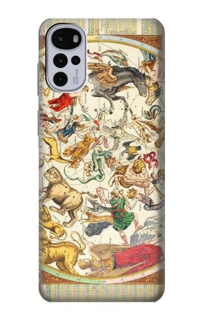 S3145 Antique Constellation Star Sky Map Case Cover Custodia per Motorola Moto G22