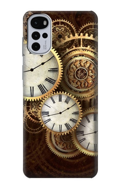 S3172 Gold Clock Live Case Cover Custodia per Motorola Moto G22