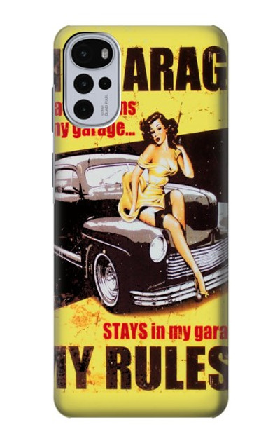 S3198 My Garage Pinup Girl Case Cover Custodia per Motorola Moto G22