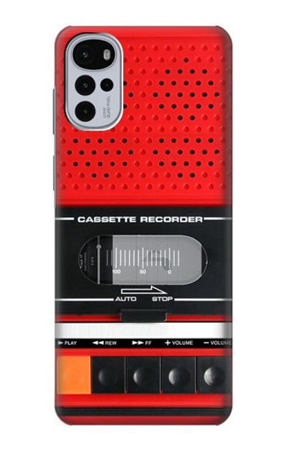 S3204 Red Cassette Recorder Graphic Case Cover Custodia per Motorola Moto G22