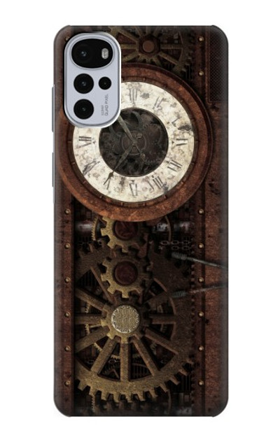 S3221 Steampunk Clock Gears Case Cover Custodia per Motorola Moto G22