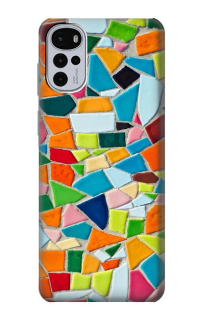 S3391 Abstract Art Mosaic Tiles Graphic Case Cover Custodia per Motorola Moto G22