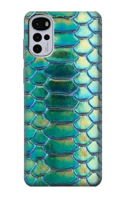 S3414 Green Snake Scale Graphic Print Case Cover Custodia per Motorola Moto G22