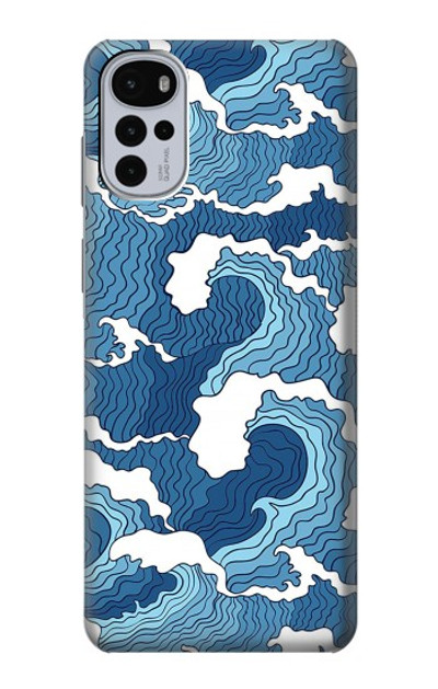 S3751 Wave Pattern Case Cover Custodia per Motorola Moto G22