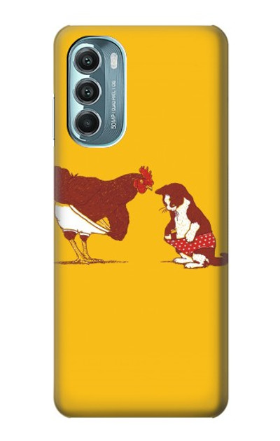 S1093 Rooster and Cat Joke Case Cover Custodia per Motorola Moto G Stylus 5G (2022)