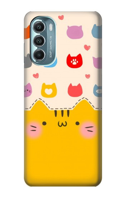 S2442 Cute Cat Cartoon Funny Case Cover Custodia per Motorola Moto G Stylus 5G (2022)