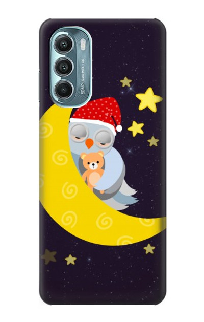 S2849 Cute Sleepy Owl Moon Night Case Cover Custodia per Motorola Moto G Stylus 5G (2022)