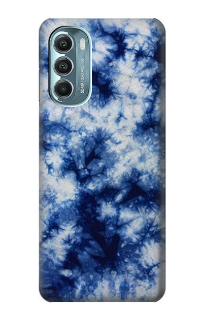 S3439 Fabric Indigo Tie Dye Case Cover Custodia per Motorola Moto G Stylus 5G (2022)