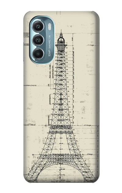 S3474 Eiffel Architectural Drawing Case Cover Custodia per Motorola Moto G Stylus 5G (2022)