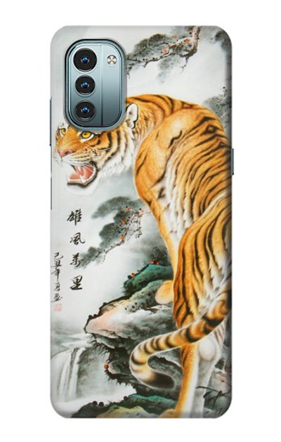 S2750 Oriental Chinese Tiger Painting Case Cover Custodia per Nokia G11, G21