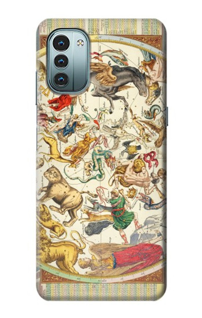 S3145 Antique Constellation Star Sky Map Case Cover Custodia per Nokia G11, G21