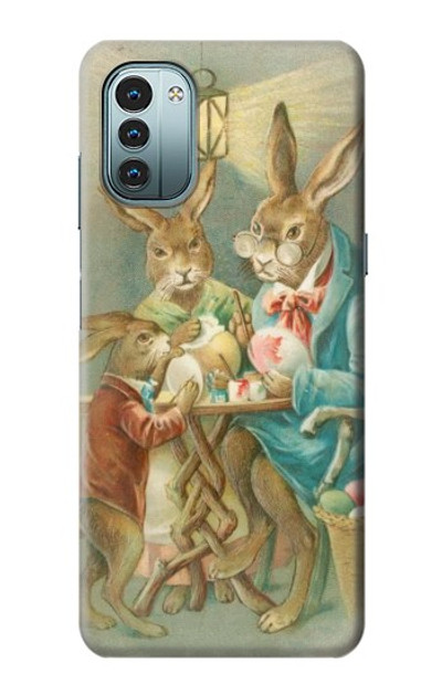 S3164 Easter Rabbit Family Case Cover Custodia per Nokia G11, G21