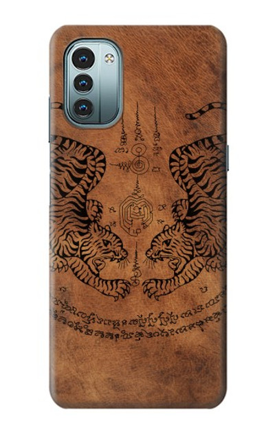 S3209 Sak Yant Twin Tiger Case Cover Custodia per Nokia G11, G21